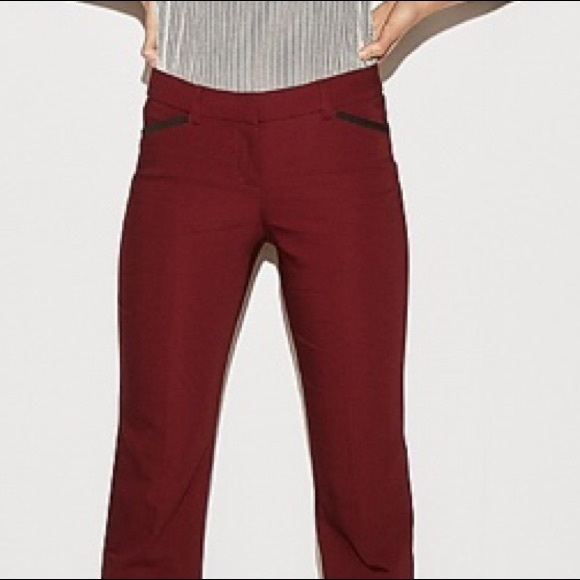 Express Low Rise Piped Barely Boot Editor Pant - Picture 1 of 4